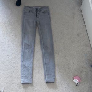 Grey American eagle 00 skinny jeans